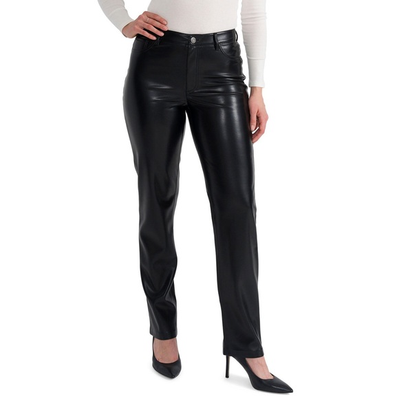 NWT Joie Black Faux Leather Pants - Picture 2 of 10